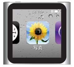 iPod nano 第6世代に同期した写真を表示する